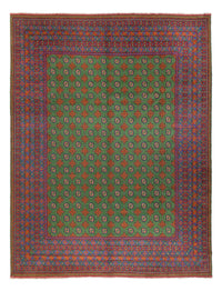 Afghan Rug - Filpa - 393 x 296 cm - green