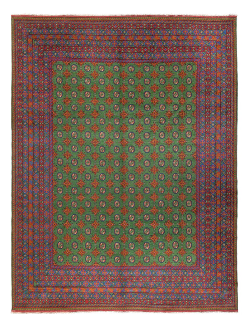 Afghan Rug - Filpa - 393 x 296 cm - green
