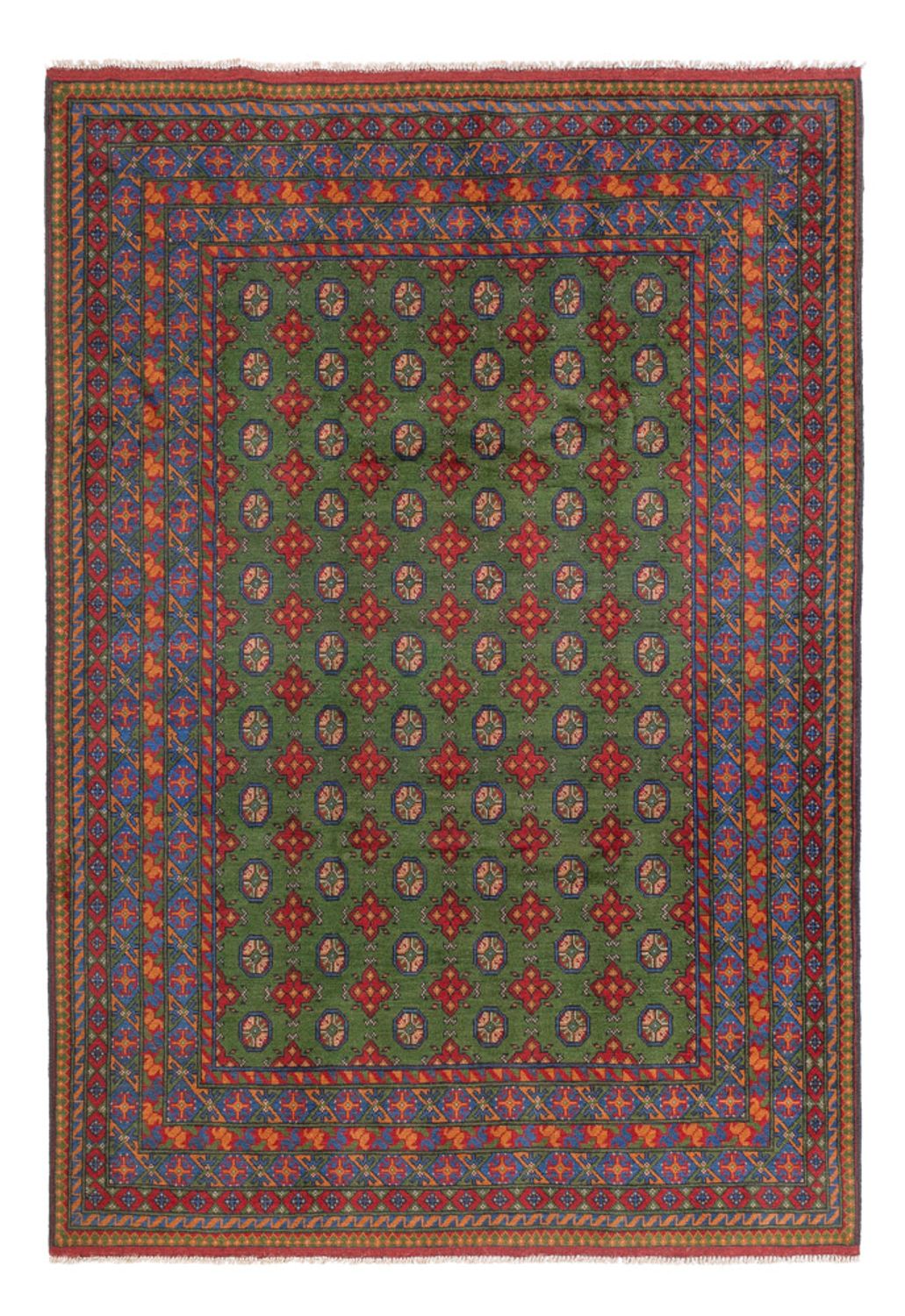 Afghan Rug - Filpa - 298 x 200 cm - green