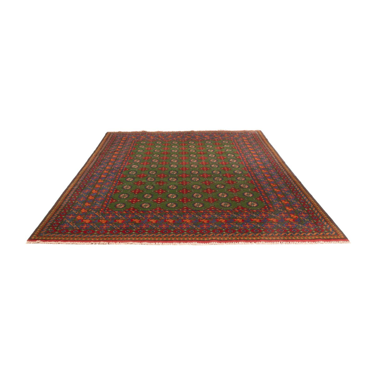 Afghan Rug - Filpa - 298 x 200 cm - green