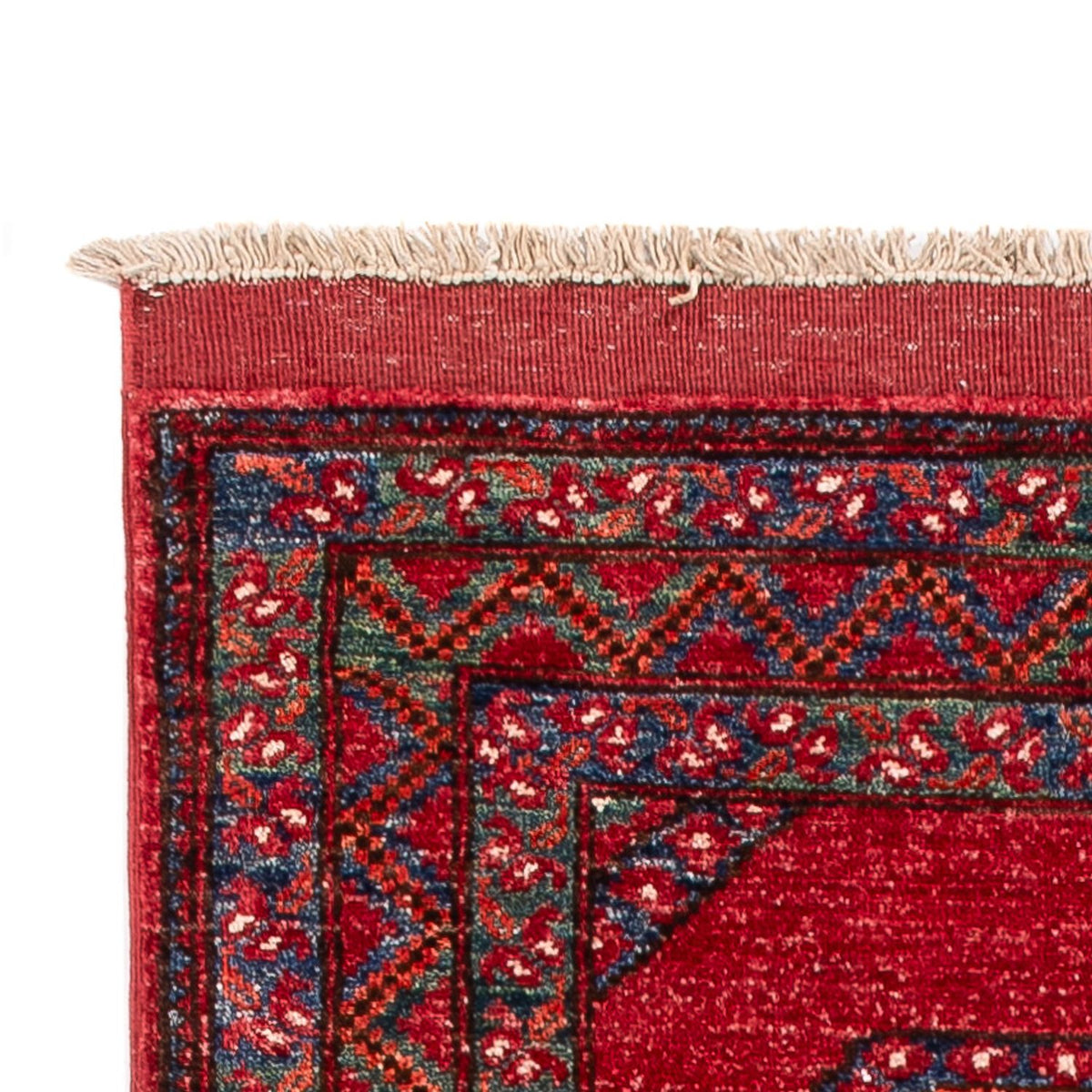 Runner Afghan Rug - 216 x 87 cm - red