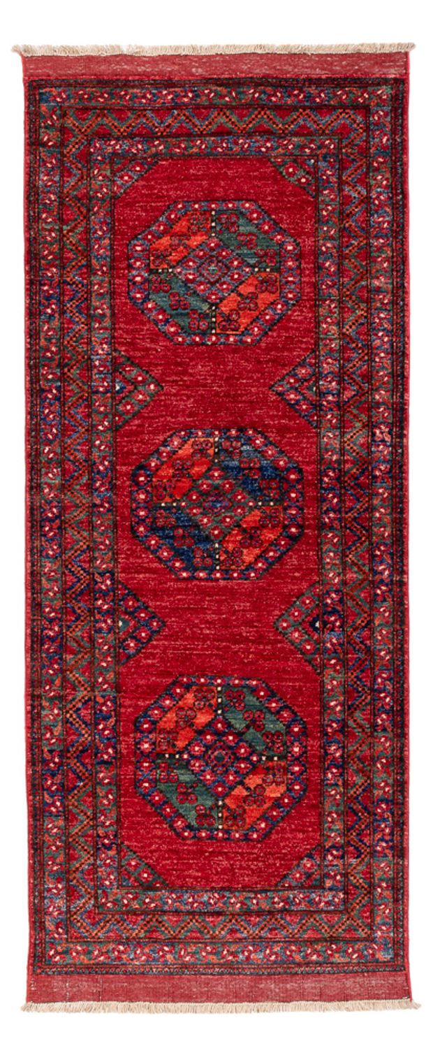 Runner Afghan Rug - 220 x 87 cm - red