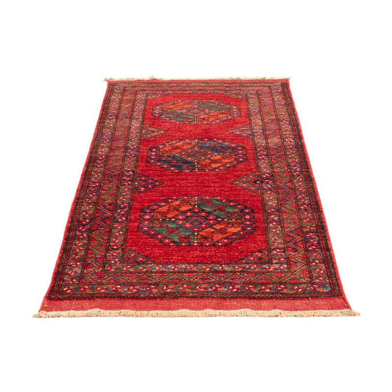 Runner Afghan Rug - 220 x 87 cm - red