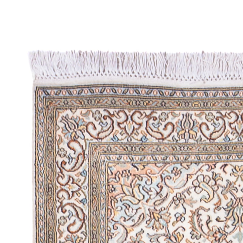 Runner Silk Rug - Kashmir Silk - 480 x 79 cm - dark beige