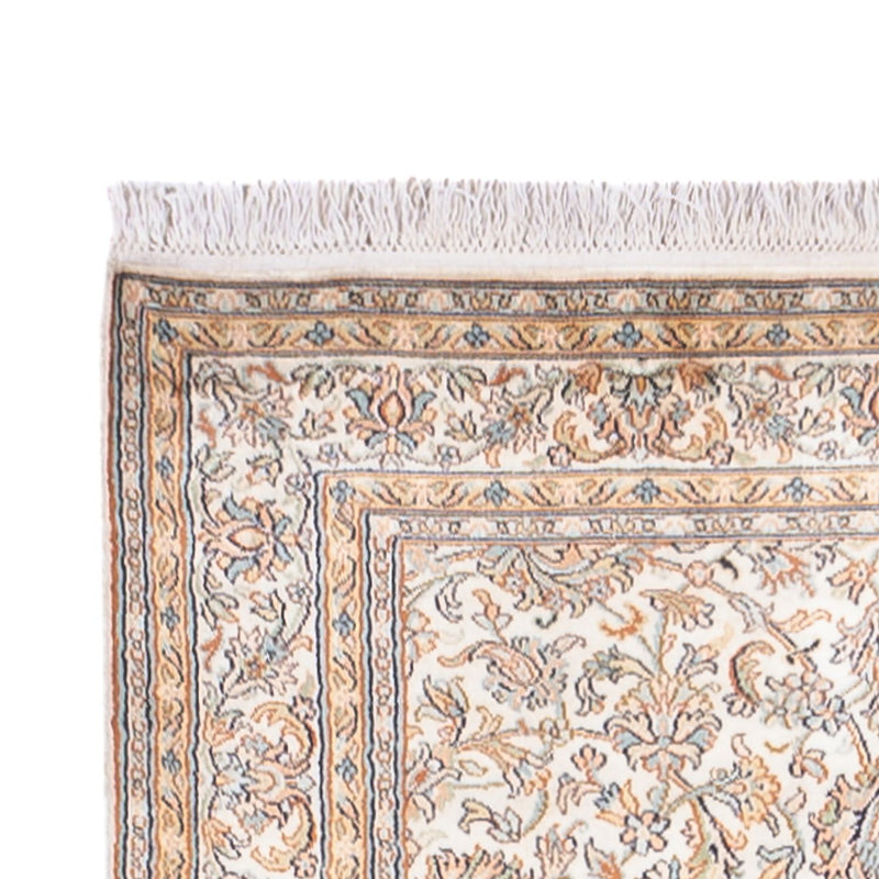 Runner Silk Rug - Kashmir Silk - 447 x 98 cm - cream