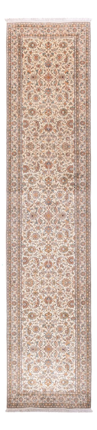 Runner Silk Rug - Kashmir Silk - 444 x 94 cm - beige