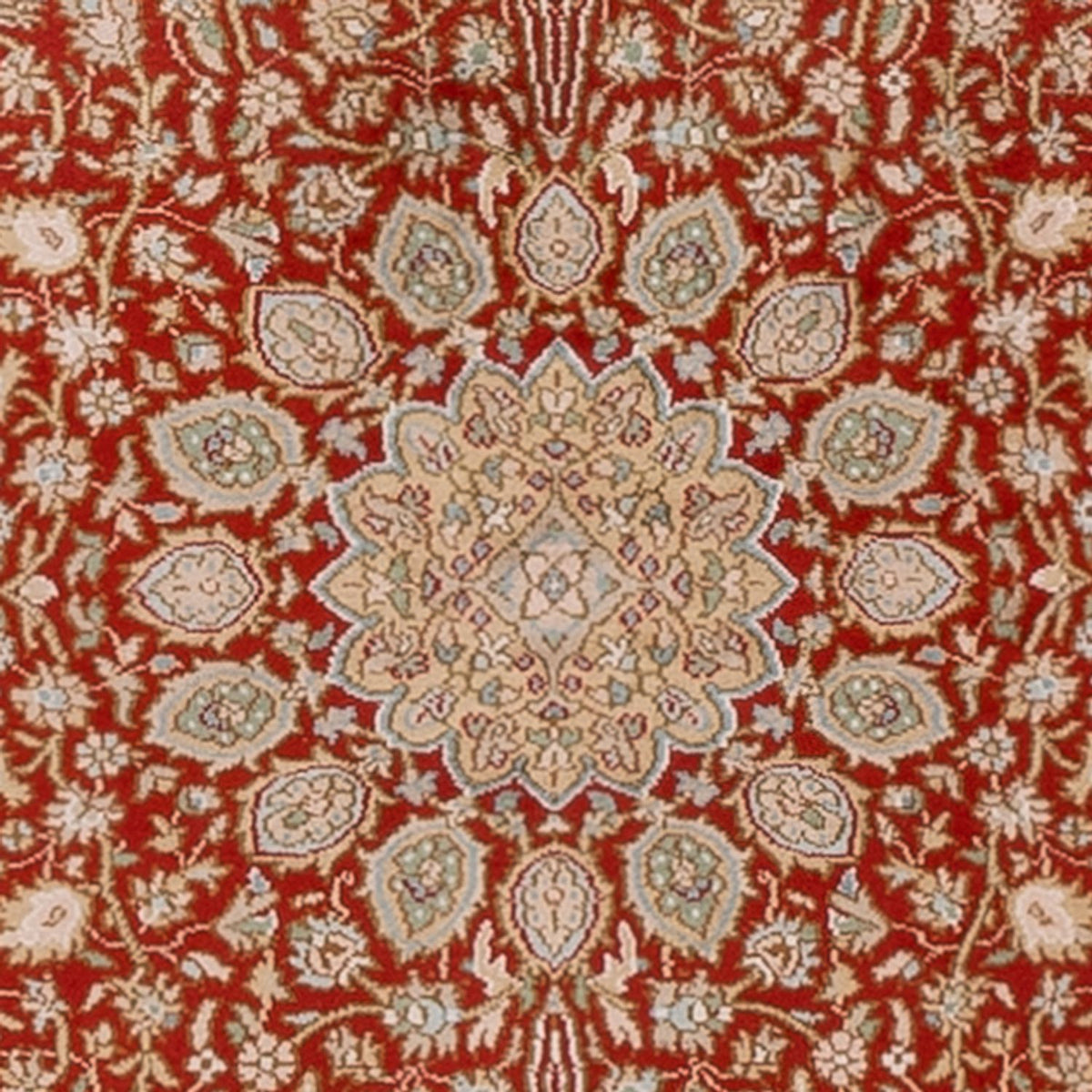 Runner Silk Rug - Kashmir Silk - 251 x 81 cm - red