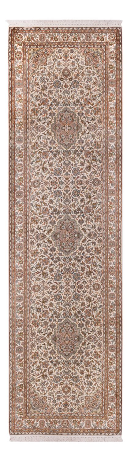 Runner Silk Rug - Kashmir Silk - 290 x 81 cm - light beige