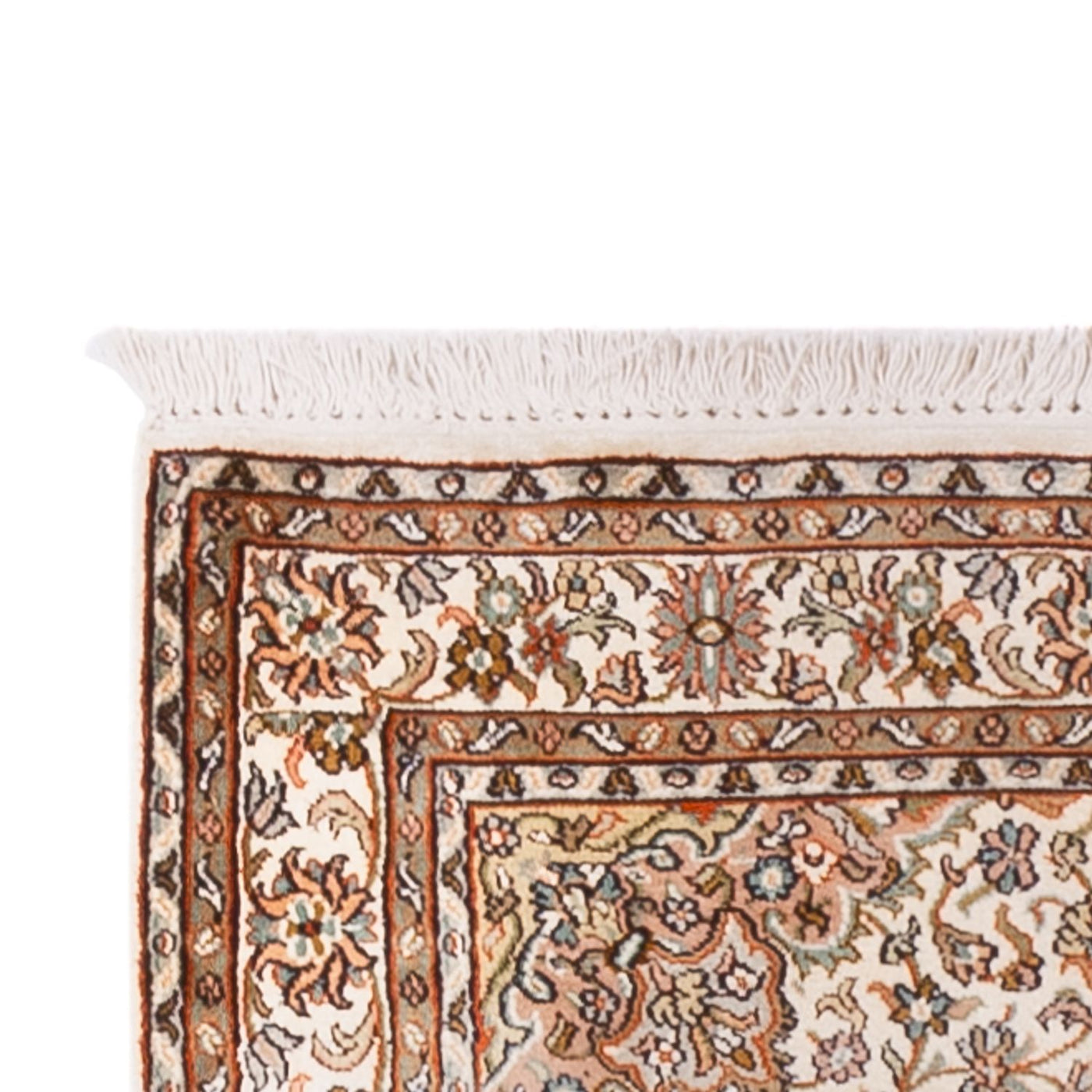 Runner Silk Rug - Kashmir Silk - 290 x 81 cm - light beige