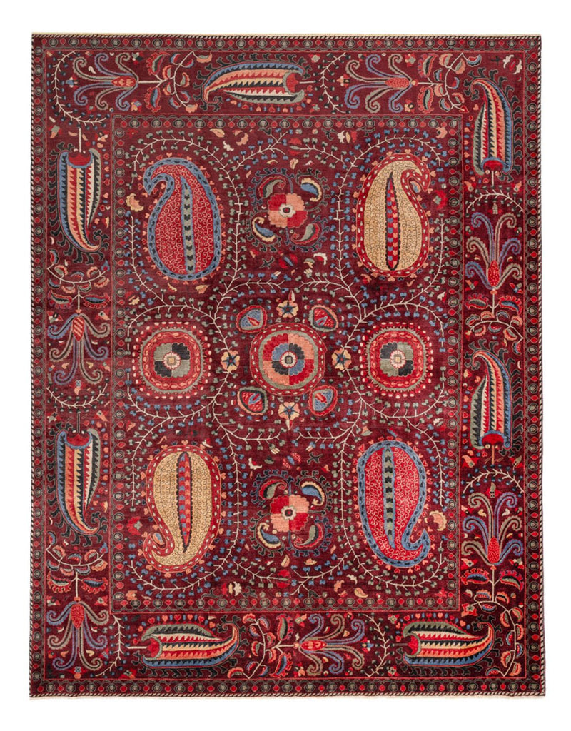 Designer Rug - 309 x 251 cm - wine red