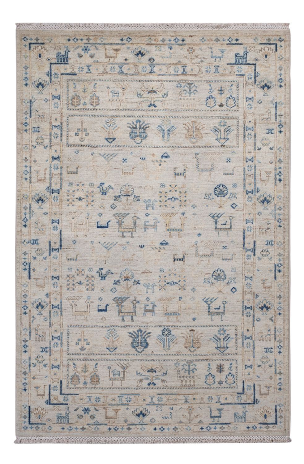 Designer Rug - 185 x 121 cm - silver