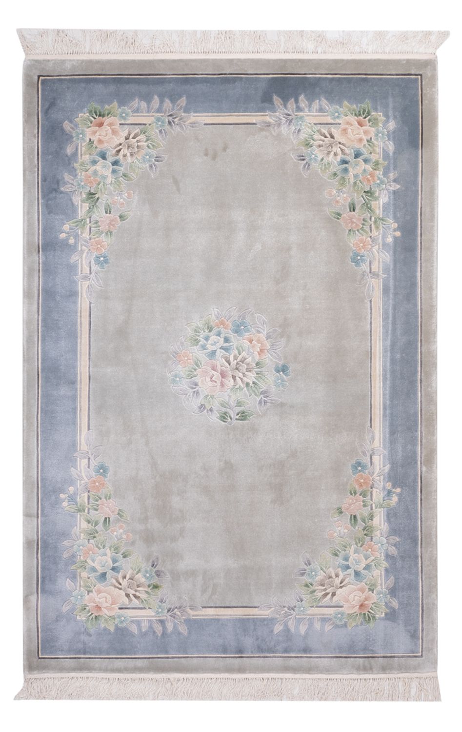 Silk Rug - Chinese Silk - 185 x 123 cm - grey