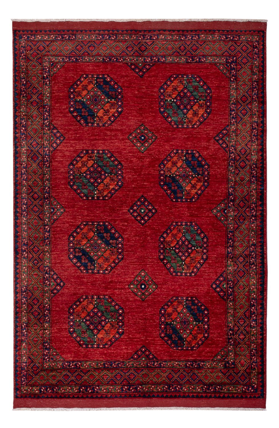 Afghan Rug - Kunduz - 256 x 176 cm - red