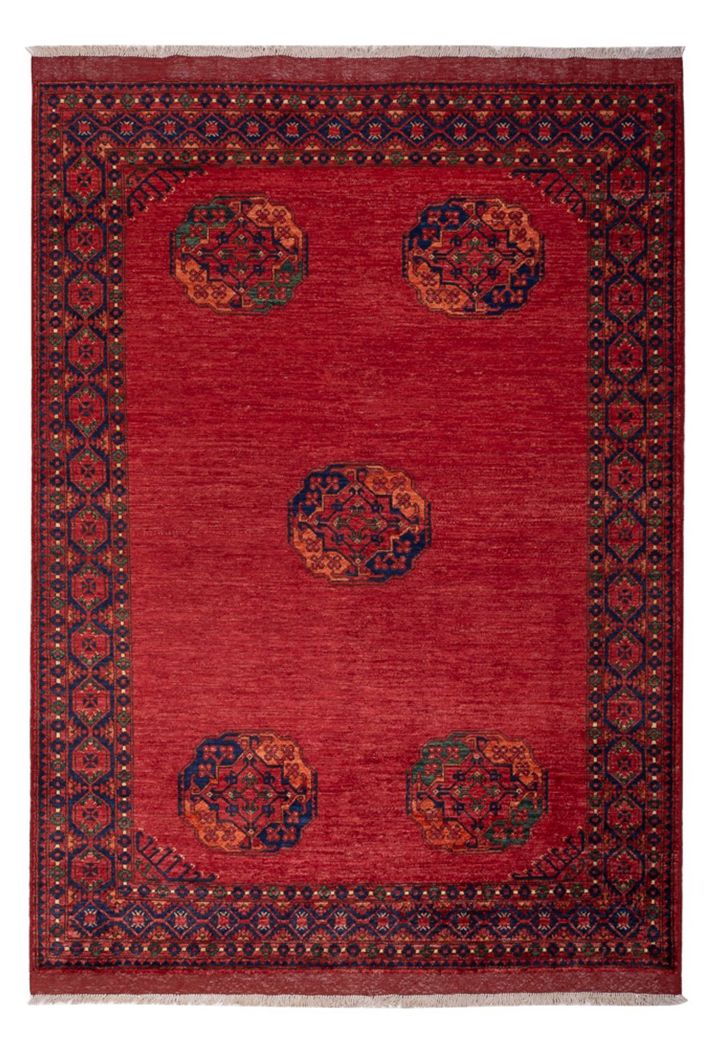 Afghan Rug - Kunduz - 241 x 177 cm - red