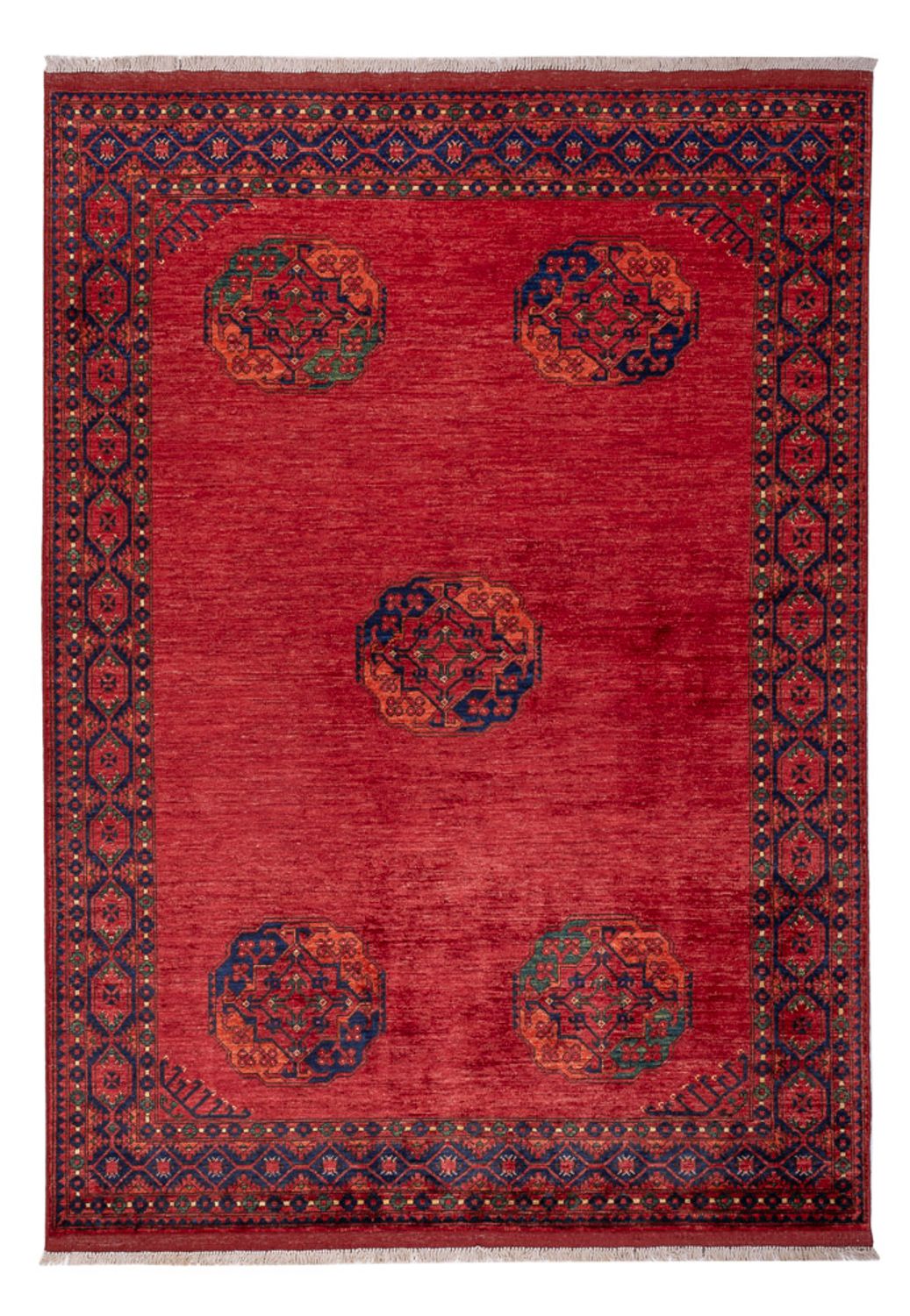 Afghan Rug - Kunduz - 243 x 175 cm - red