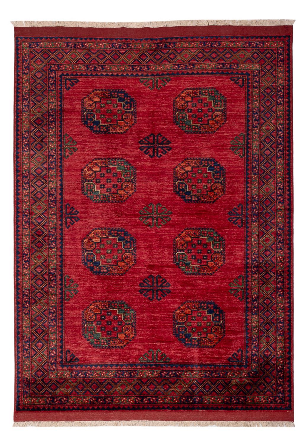 Afghan Rug - Kunduz - 241 x 176 cm - red