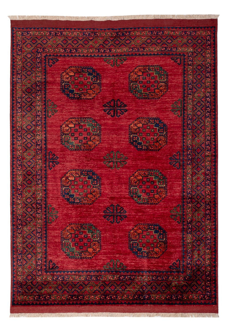 Afghan Rug - Kunduz - 241 x 176 cm - red