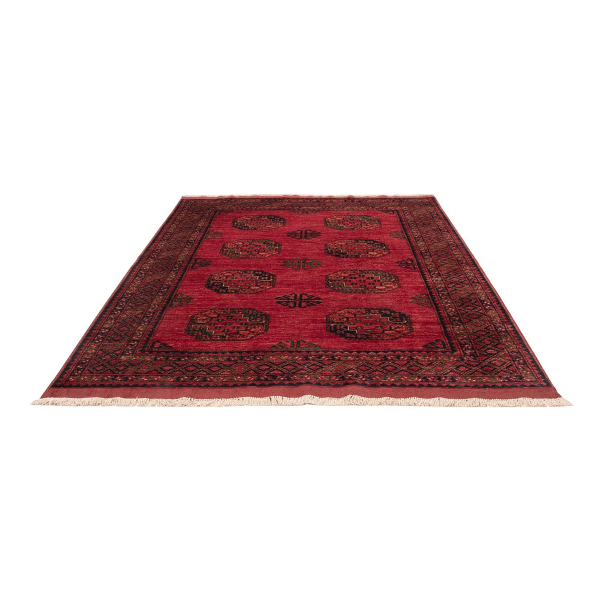 Afghan Rug - Kunduz - 241 x 176 cm - red
