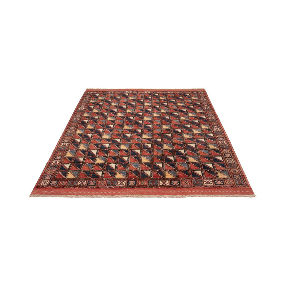 Afghan Rug - 215 x 176 cm - multicolored