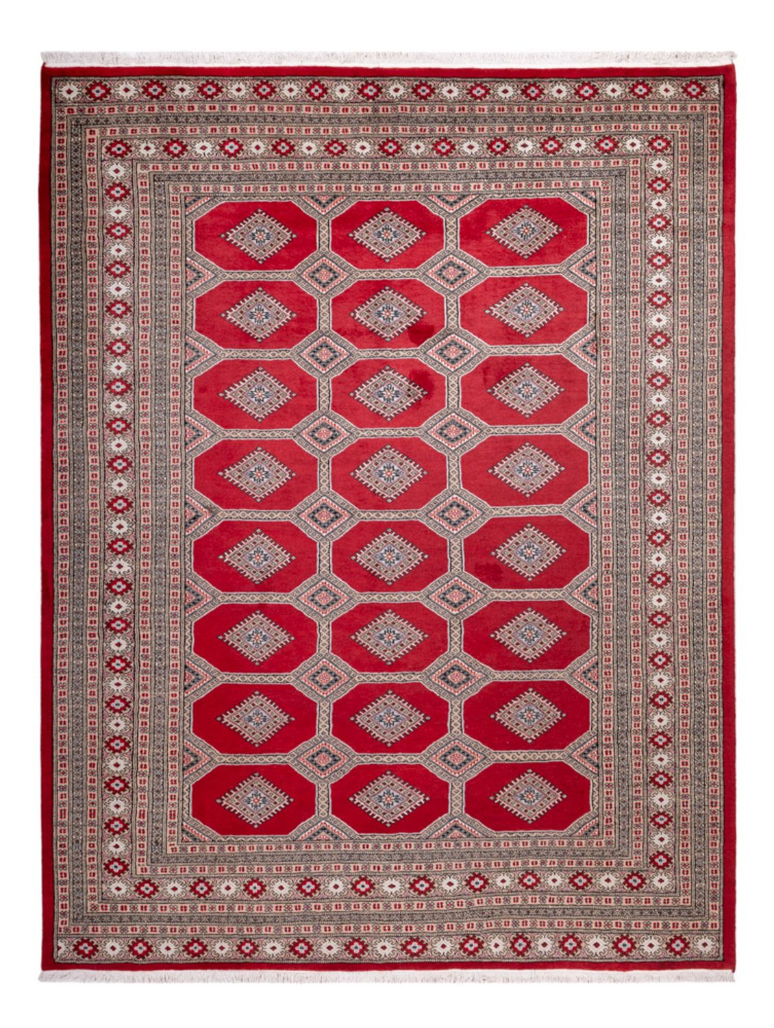Afghan Rug - Bukhara - 287 x 220 cm - red