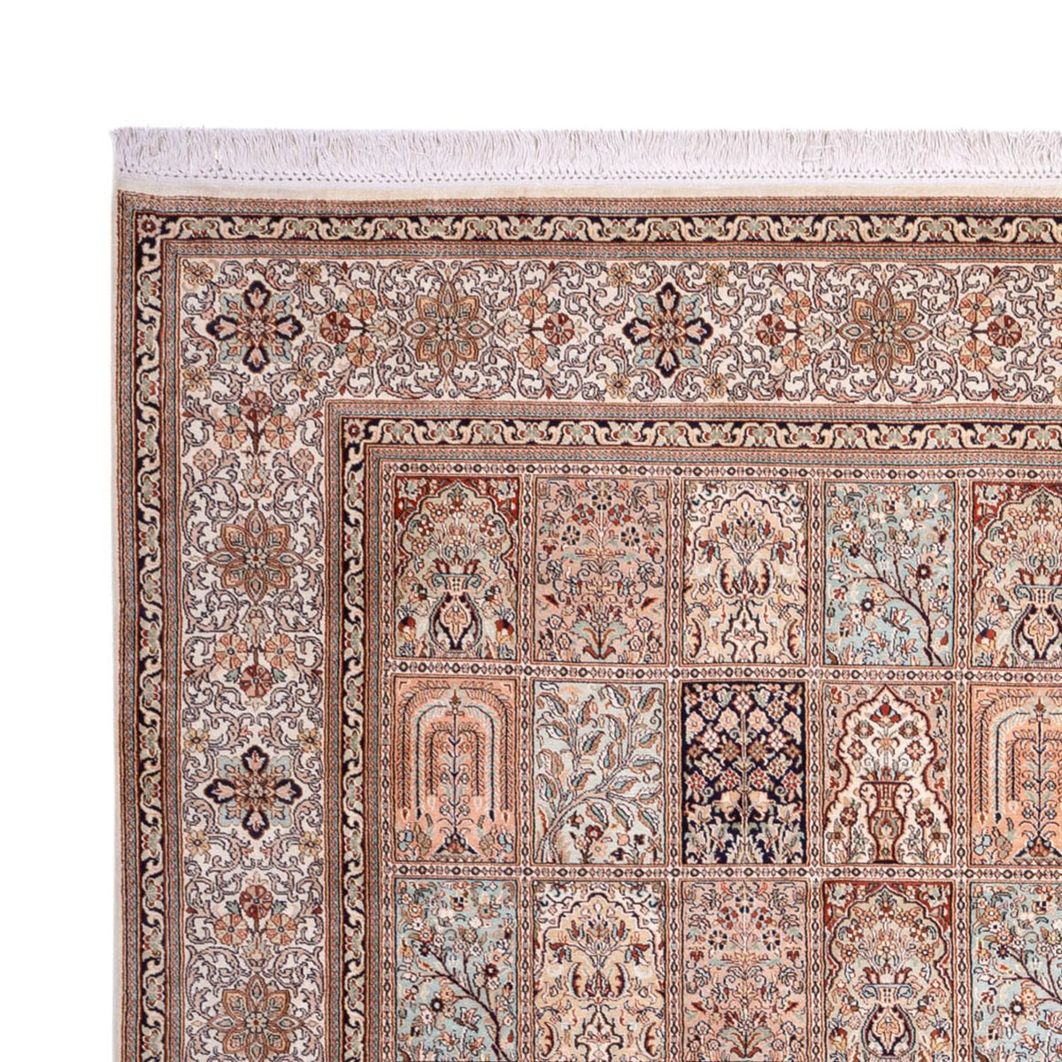 Silk Rug - Kashmir Silk - 304 x 246 cm - sand