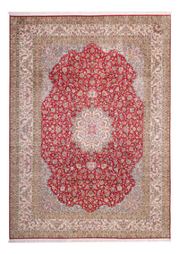 Silk Rug - Kashmir Silk - 303 x 220 cm - red
