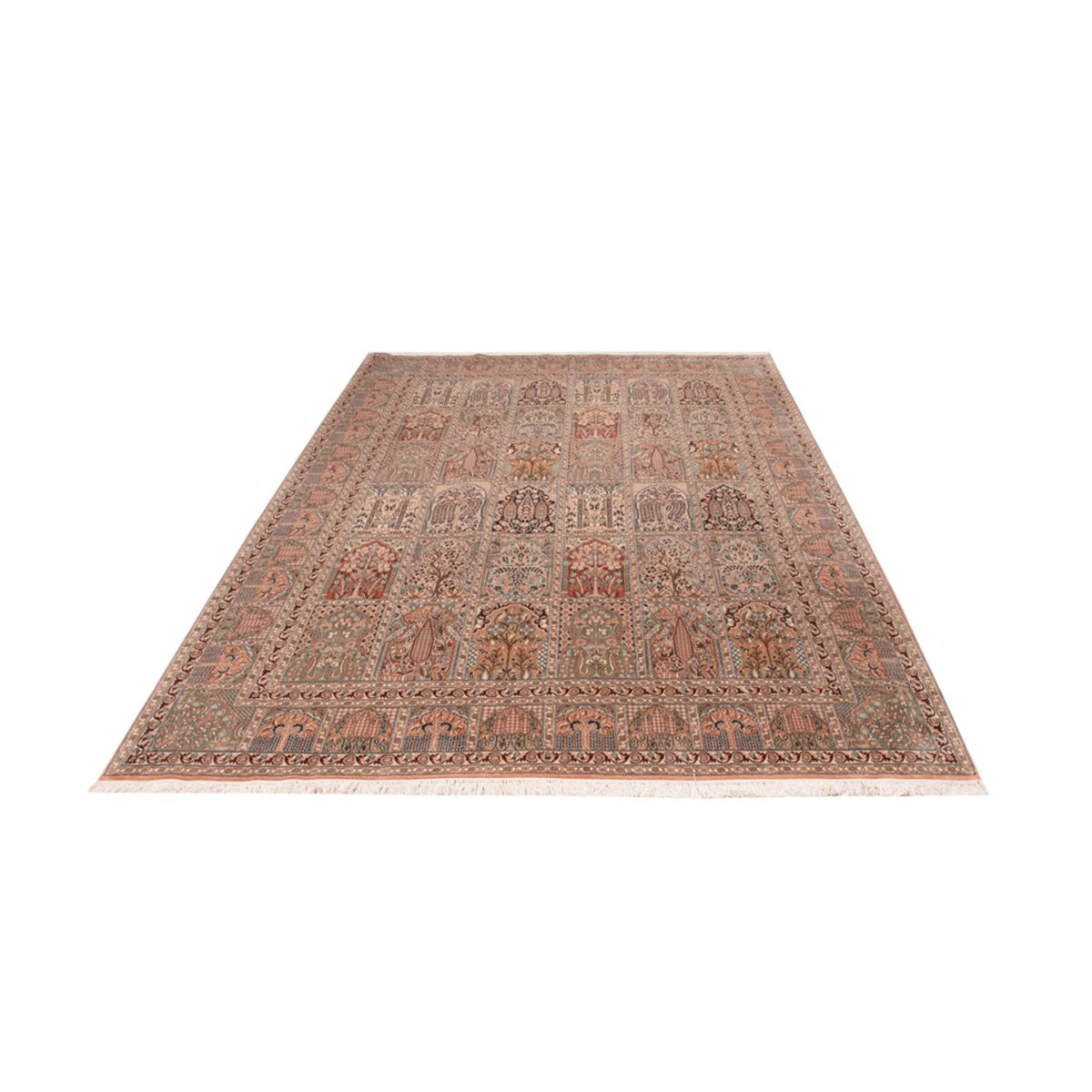 Silk Rug - Kashmir Silk - 317 x 221 cm - dark beige
