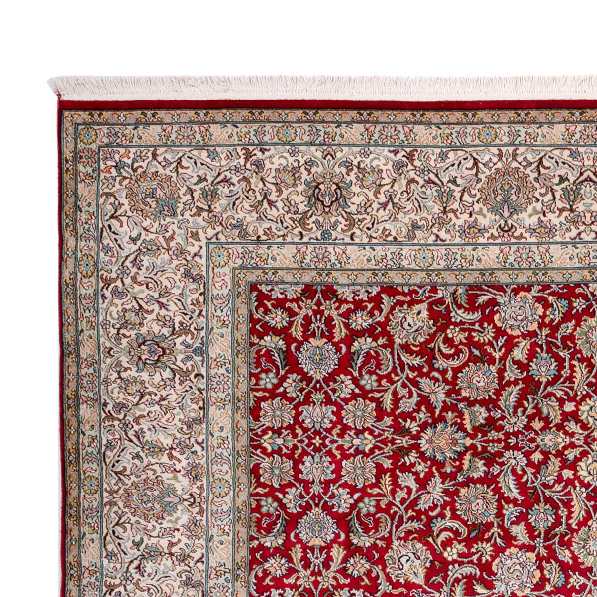 Silk Rug - Kashmir Silk - 302 x 216 cm - red