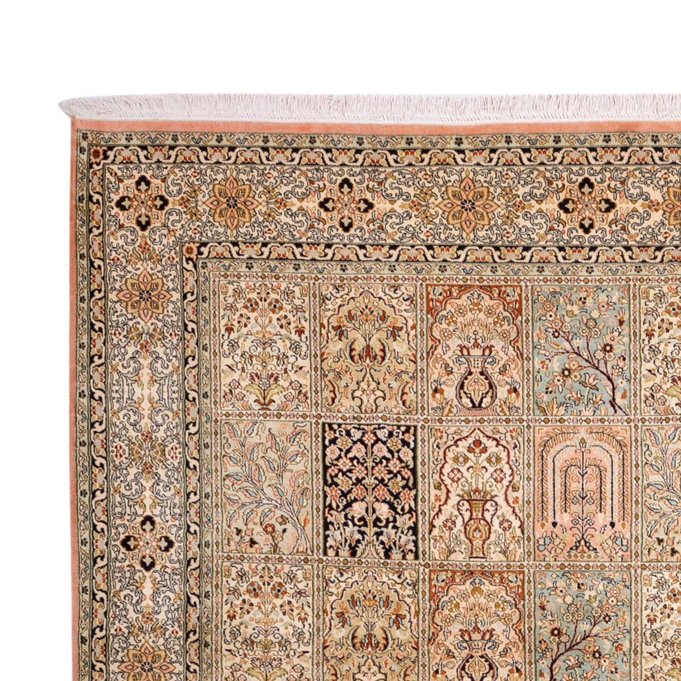 Seidenteppich - Kaschmir Seide - 316 x 220 cm - dunkelbeige