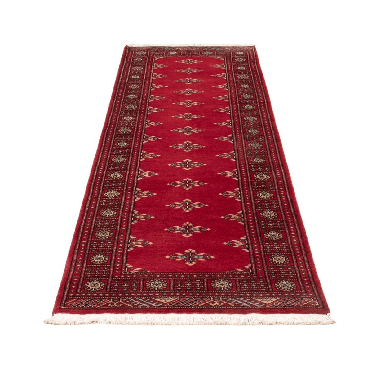 Runner Pakistani Rug - 241 x 77 cm - red