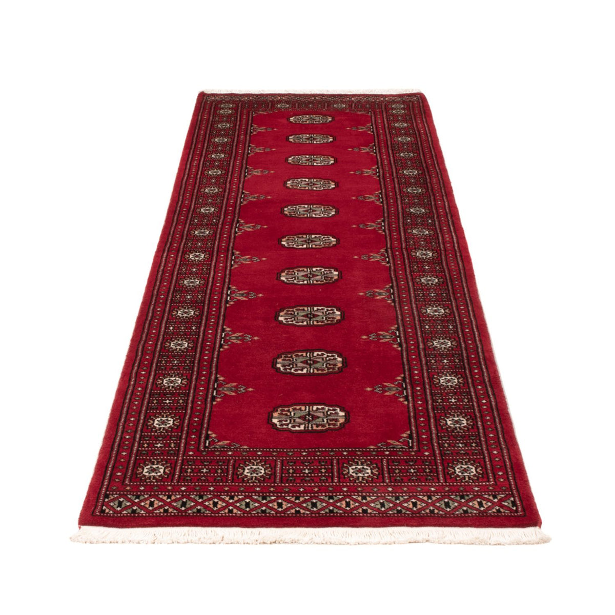 Runner Pakistani Rug - 242 x 76 cm - red