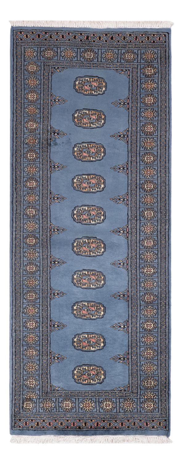 Runner Pakistani Rug - 196 x 77 cm - blue