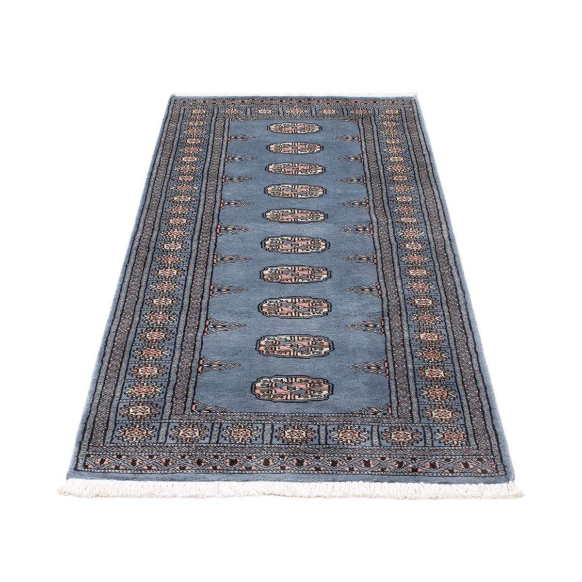 Runner Pakistani Rug - 196 x 77 cm - blue