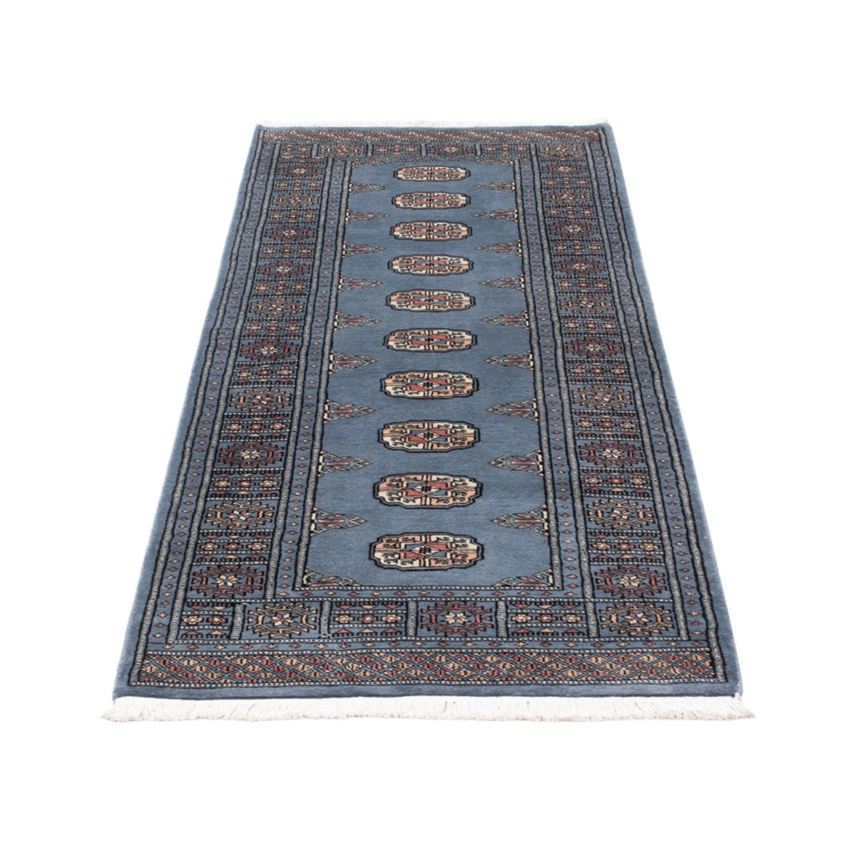 Runner Pakistani Rug - 197 x 77 cm - blue