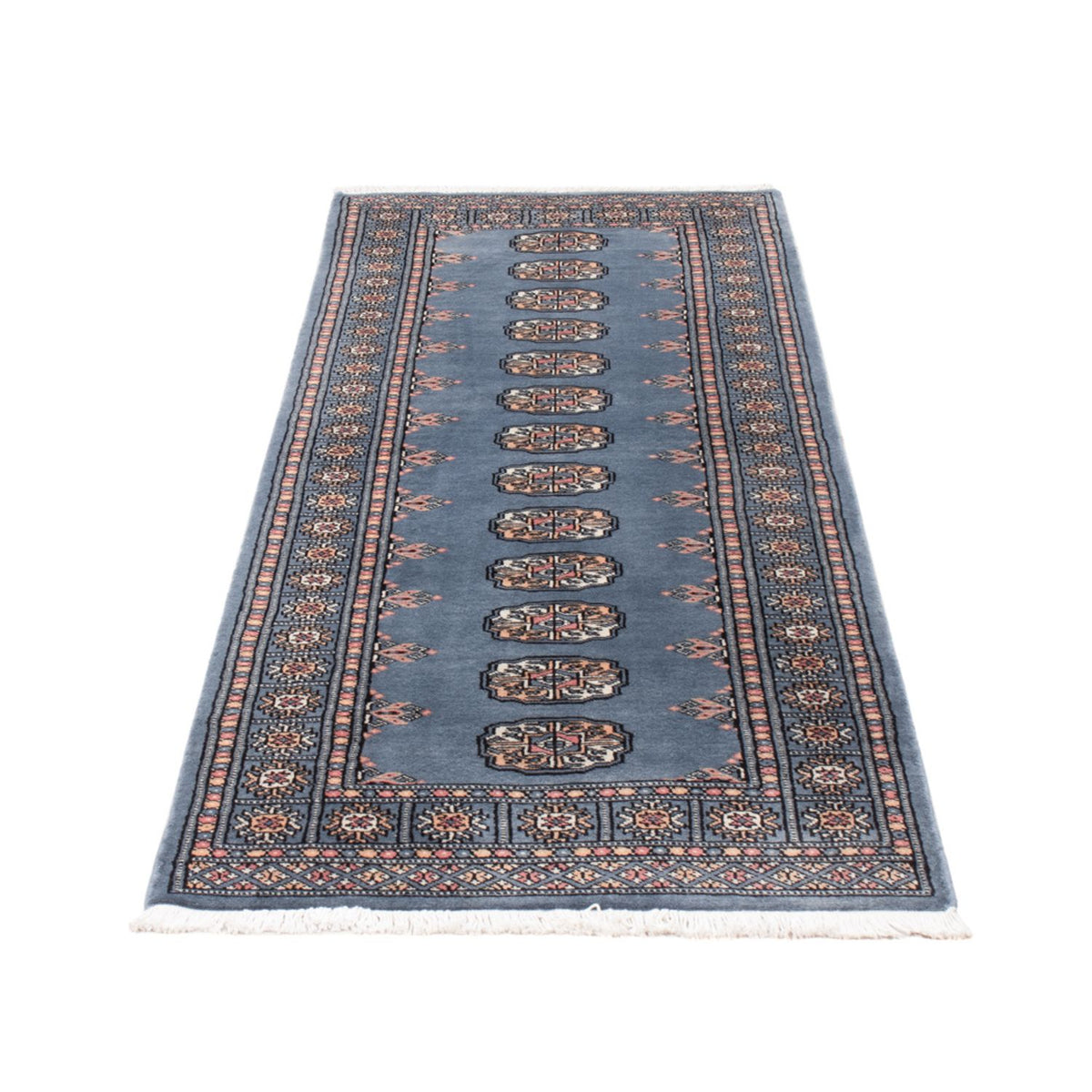 Runner Pakistani Rug - 209 x 76 cm - blue