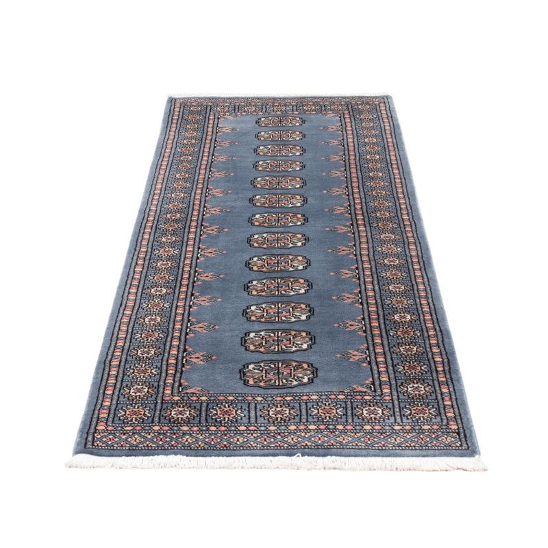 Runner Pakistani Rug - 209 x 76 cm - blue