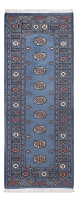 Runner Pakistani Rug - 199 x 80 cm - blue