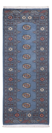 Runner Pakistani Rug - 199 x 80 cm - blue