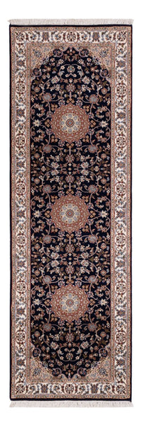 Runner Oriental Rug - Nain - Indus - 253 x 81 cm - dark blue