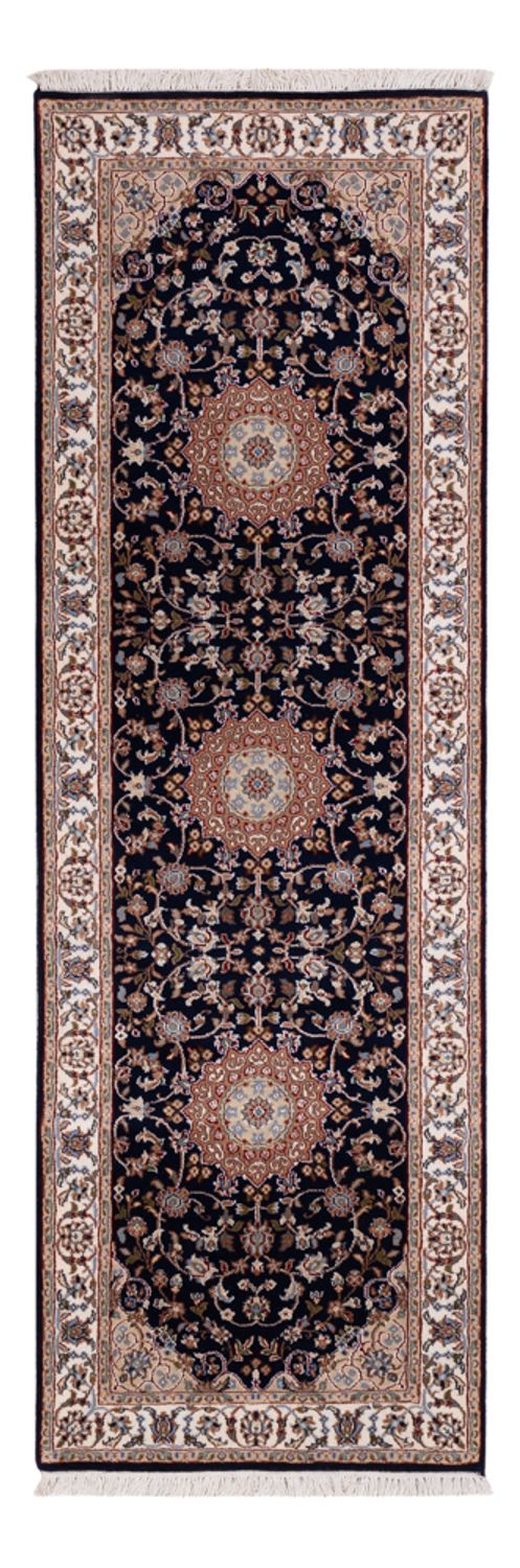 Runner Oriental Rug - Nain - Indus - 253 x 81 cm - dark blue
