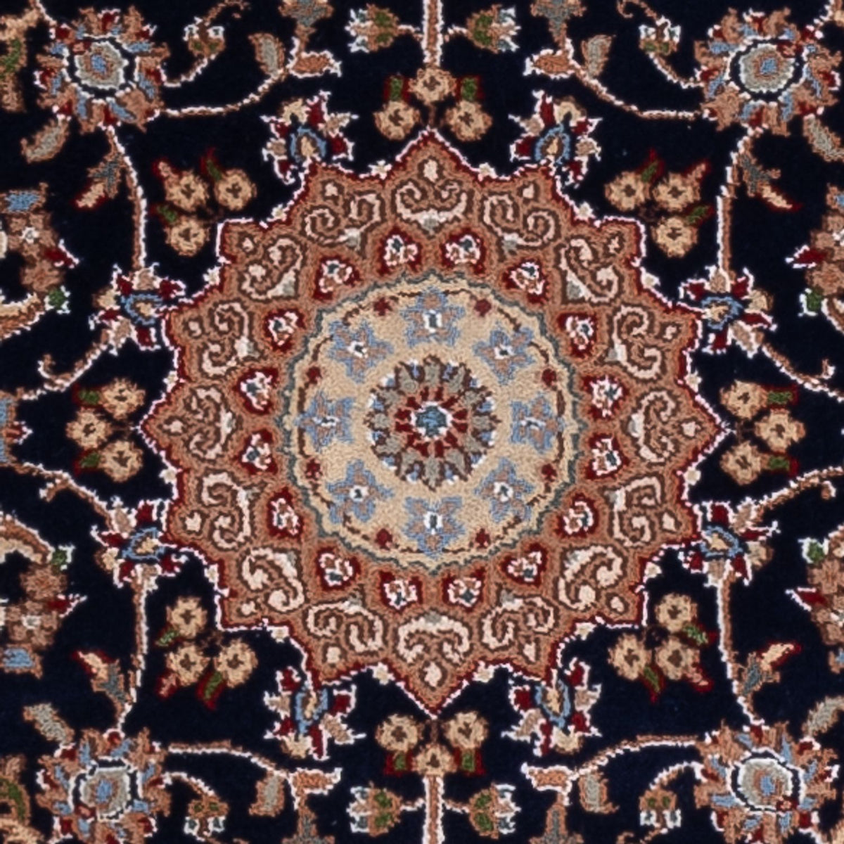 Runner Oriental Rug - Nain - Indus - 253 x 81 cm - dark blue