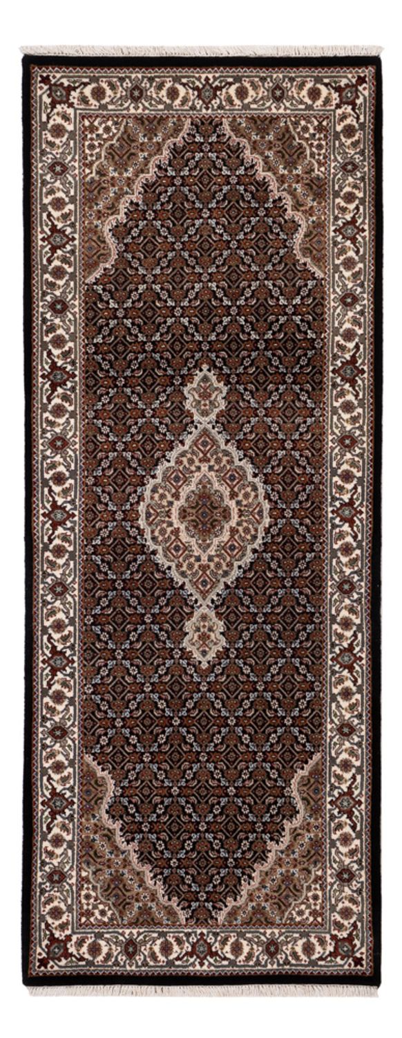 Runner Oriental Rug - Tabriz - 204 x 80 cm - dark beige