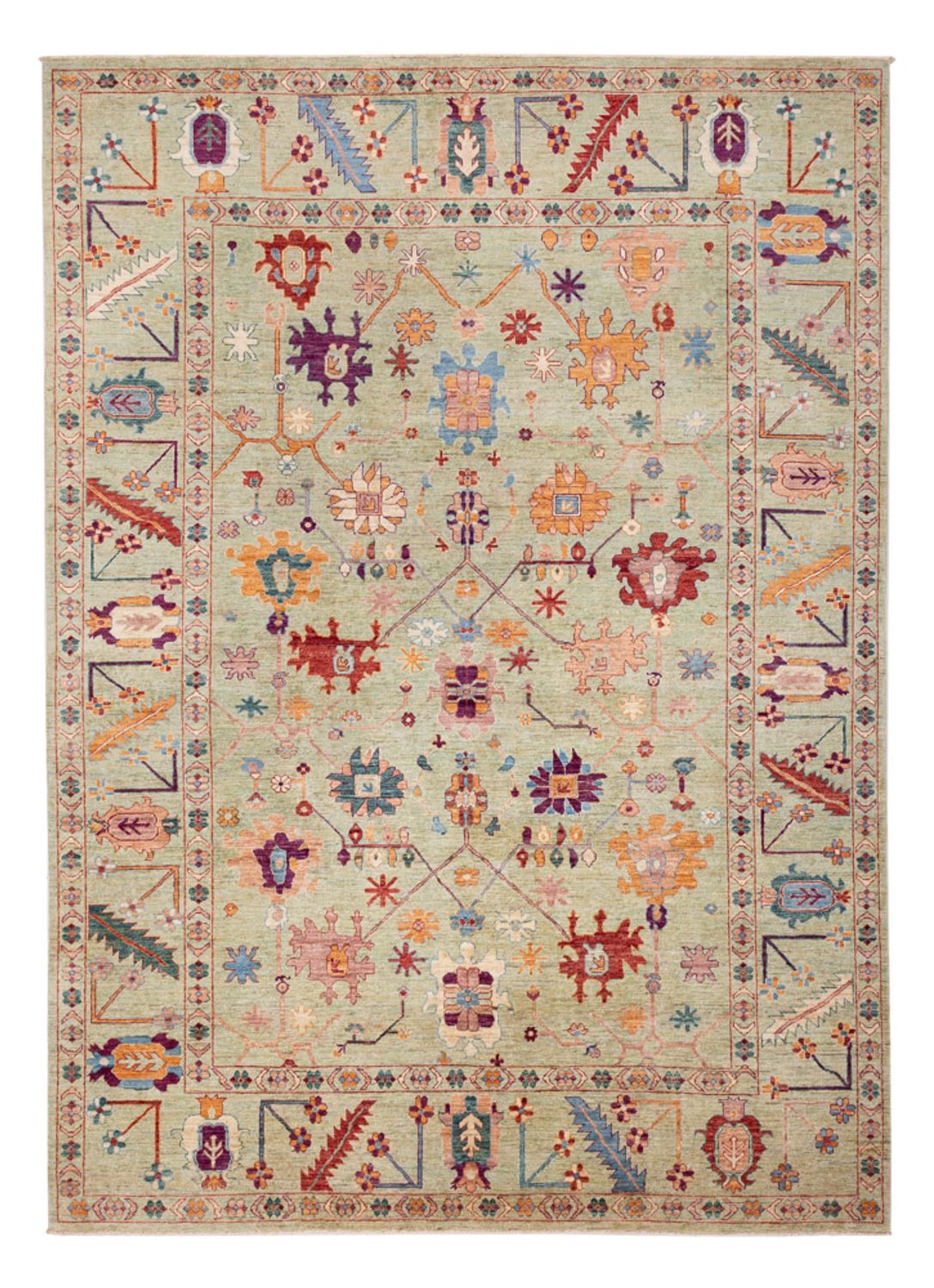 Ziegler Rug - Usak - 336 x 244 cm - light green