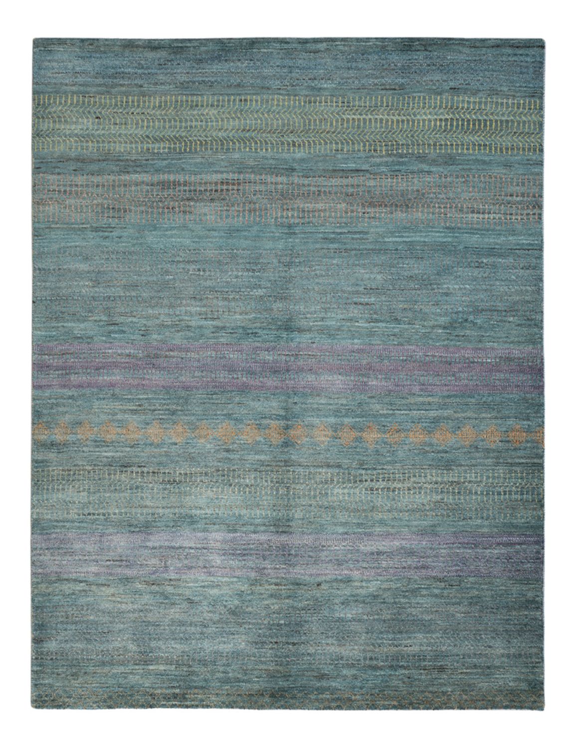 Designer Rug - 196 x 152 cm - dark green