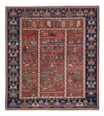 Kelim Rug - Oriental - Soumak square  - 205 x 192 cm - rust