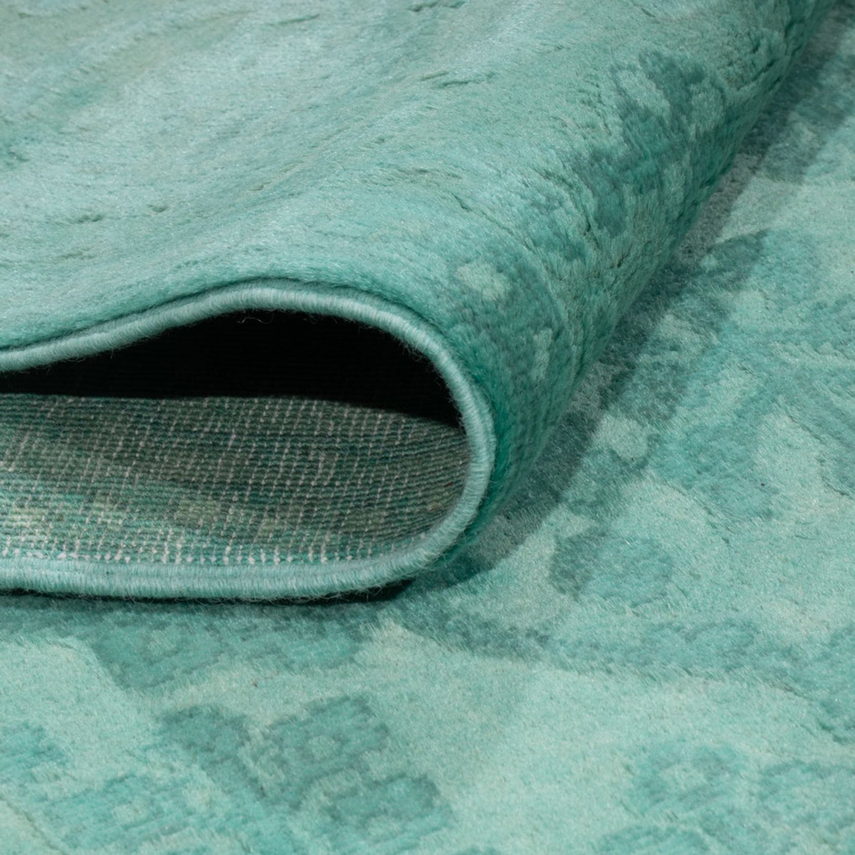 Designer Rug - 196 x 156 cm - turquoise