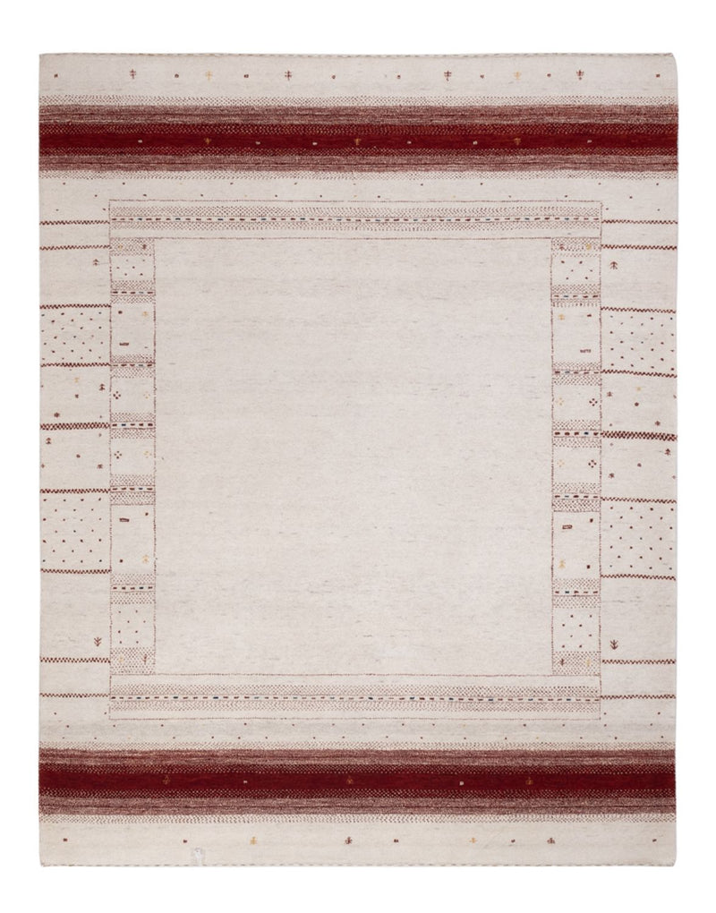 Gabbeh Rug - Loribaft Indus - 190 x 148 cm - white