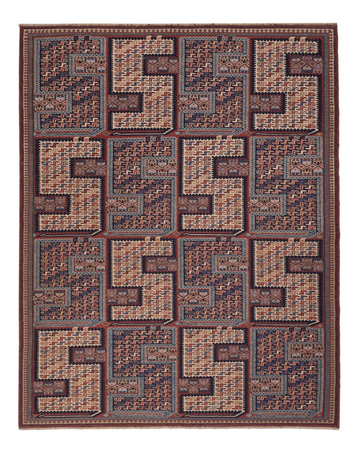 Kelim Rug - Oriental - Soumak - 207 x 165 cm - dark beige