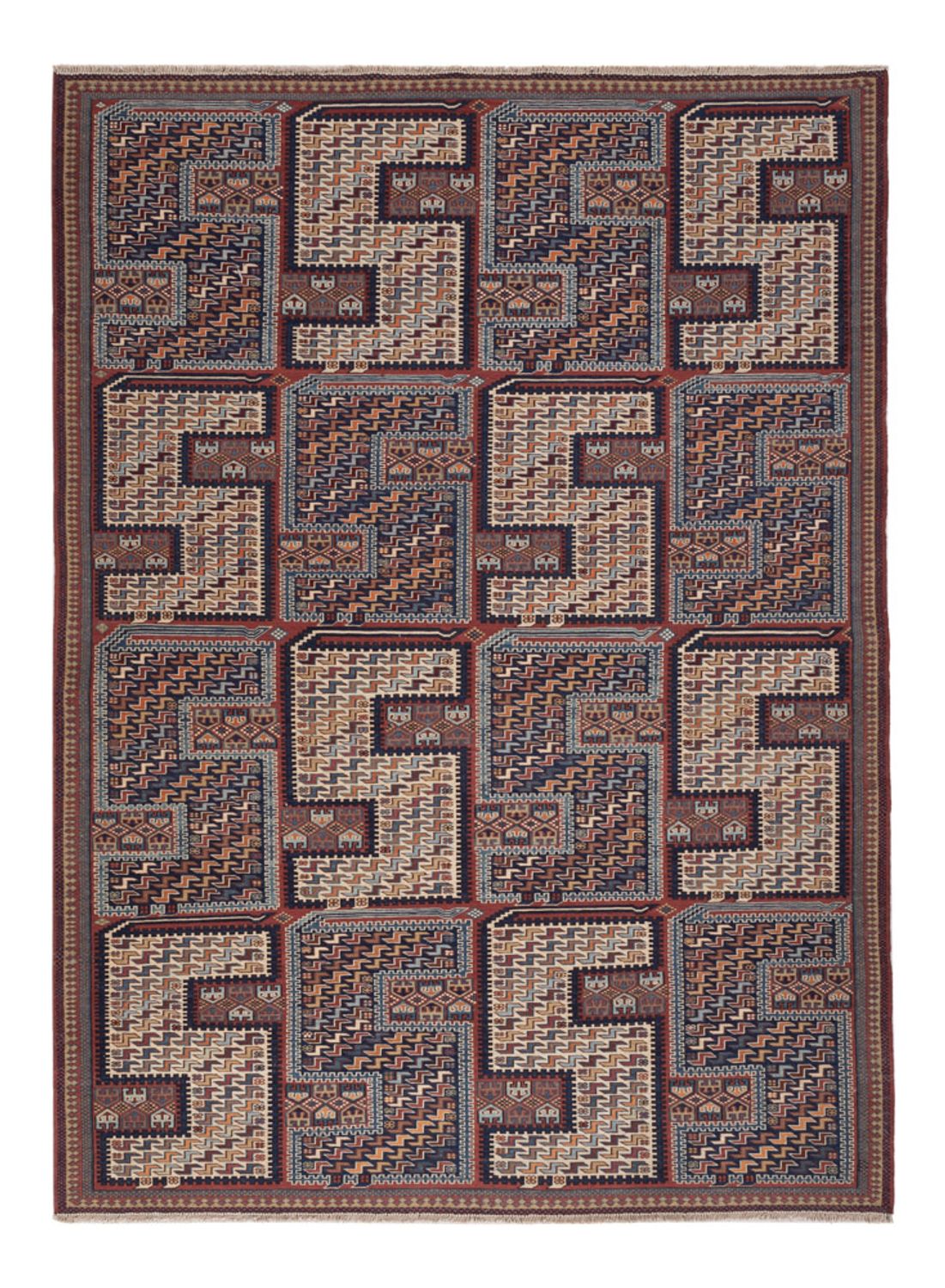 Kelim Rug - Oriental - Soumak - 214 x 155 cm - dark beige