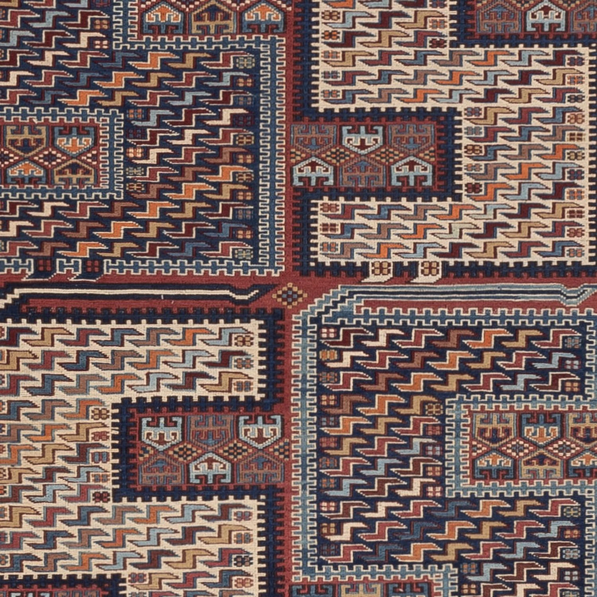 Kelim Rug - Oriental - Soumak - 214 x 155 cm - dark beige